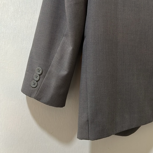 IZOD BOYS SUIT BLAZER MED GREY LONG SLEEVE NOTCH LABEL STYLE JACKET Sz 16 R - Picture 6 of 13